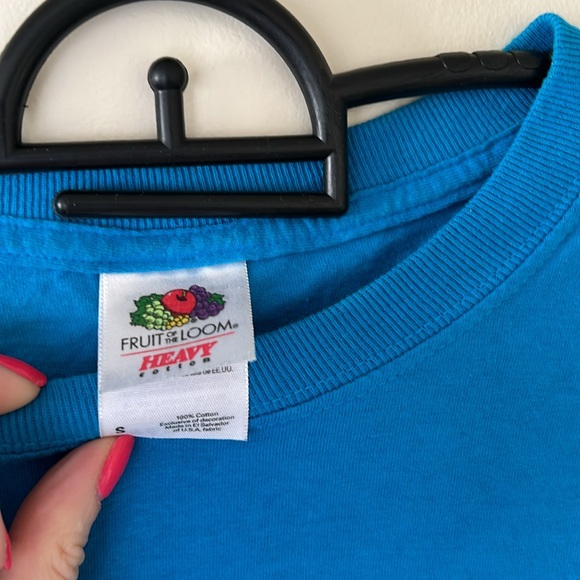 Blue long sleeve t, size s, back print Pretty Good, “Table Top Cannabis” brand - Picture 3 of 3